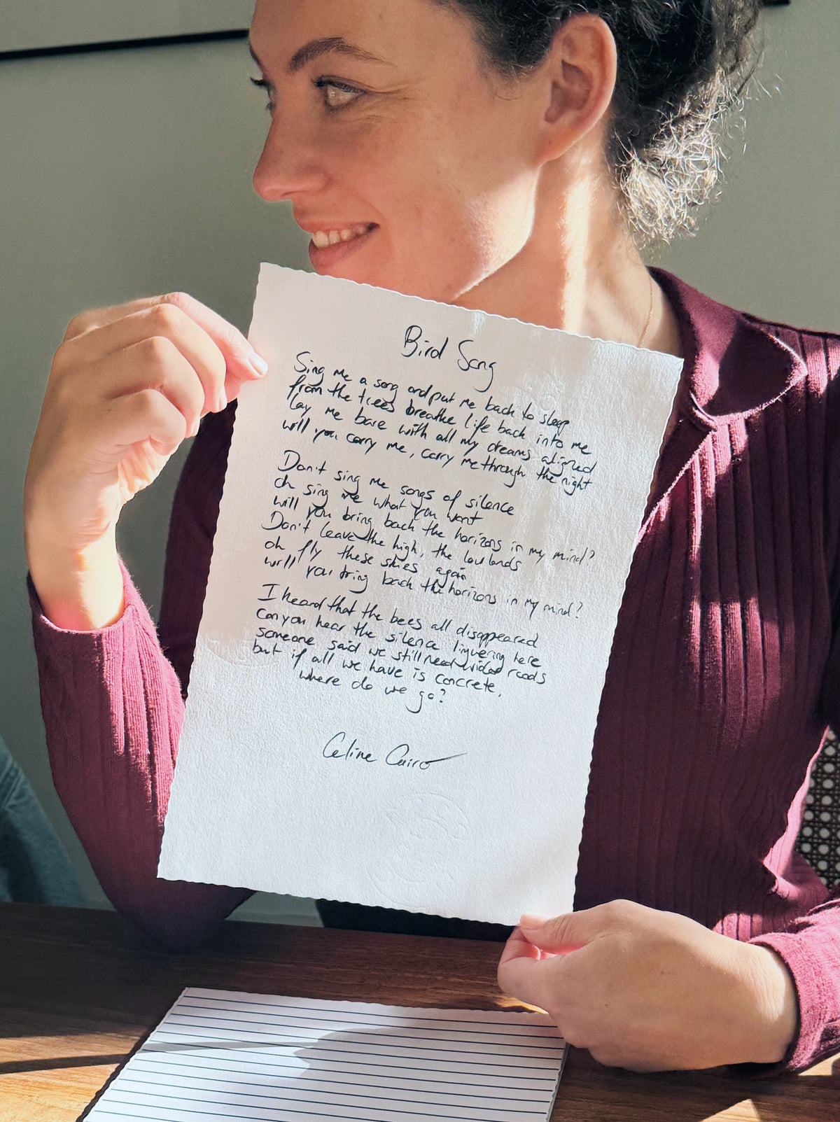 Lyric Writing Paper Handwritten Lyric Sheet – CelineCairo
