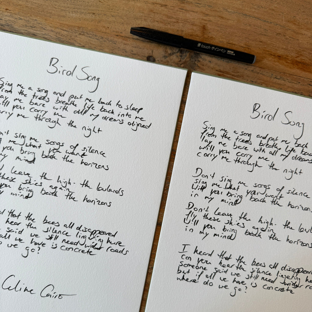 Handwritten Lyric Sheet - Choose your song