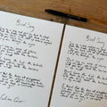 Handwritten Lyric Sheet - Choose your song